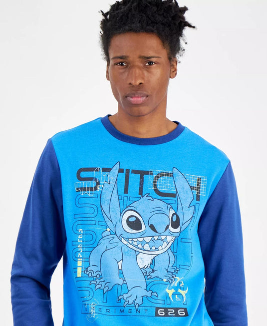 Translation missing: en.Hybrid Sweatshirt Blue-Small Mens Lilo &amp; Stitch Experiment 626 Reg-Fit Fleece