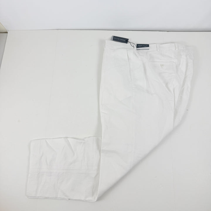 Translation missing: en.Perry Ellis Men's Linen Blend Solid Twill Pants - Bright White-40x30