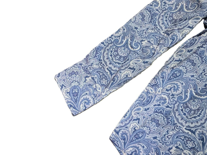 Translation missing: en.Tallia Men's Slim-Fit Stretch Paisley Dress Shirt - Blue-16-16.5 34/35