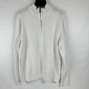 Translation missing: en.The Men's Store Cotton Birdseye Regular Fit Half Zip Mock Neck Sweater White-2XL