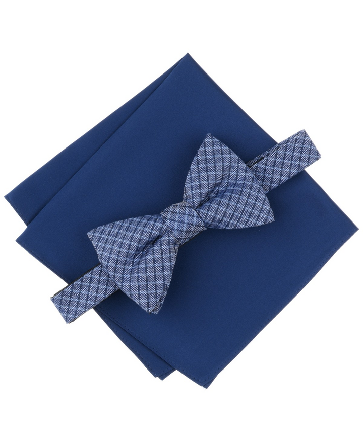 Translation missing: en.Alfani Men's Textured Bow Tie &amp; Pocket Square Set Wedding Formal Volume Pricing