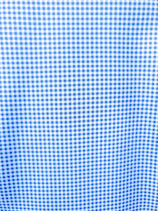 Translation missing: en.Con.Struct Mens Slim Fit Gingham Performance Stretch Dress Shirt Blue-18-18.5 35