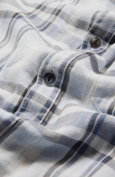 Translation missing: en.John Varvatos Mens Neil Regular Fit Reversible Button-Up Shirt Dusted Blue-2XL