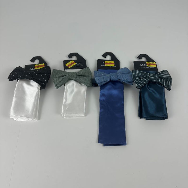 Translation missing: en.Alfani Men's Lot of 4 Premium Bow Tie &amp; Pocket Square Set Assorted-OS
