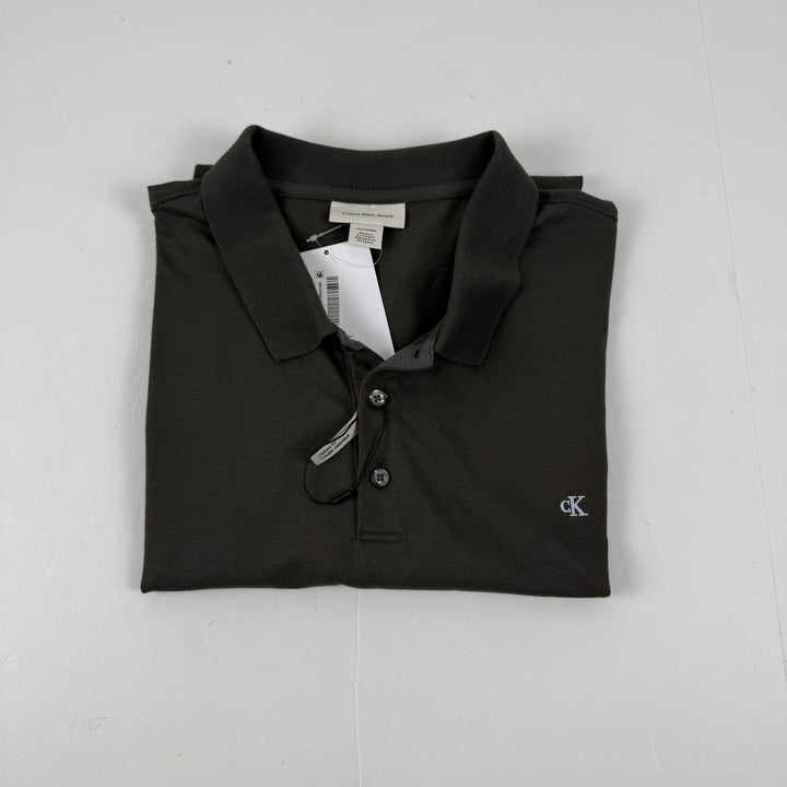 Translation missing: en.Calvin Klein Men's Polo Monogram Size 2XL Beluga Gray Cotton 4RD255G