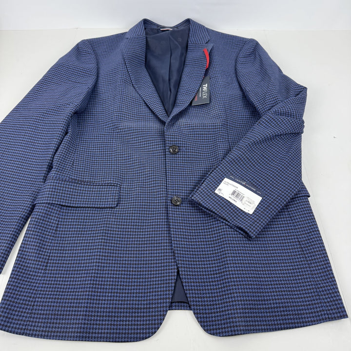 Translation missing: en.Tommy Hilfiger Men's Trevor Houndstooth Modern-Fit Sport Coat Blue Burgundy-40L