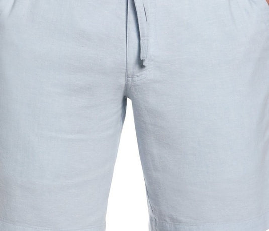 Translation missing: en.Cubavera Men's Linen Blend Drawstring 9" Shorts Cerulean Blue-Large