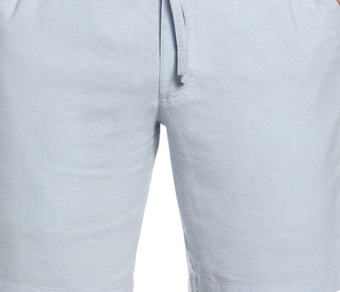 Translation missing: en.Cubavera Men's Linen Blend Drawstring 9" Shorts Cerulean Blue-Large