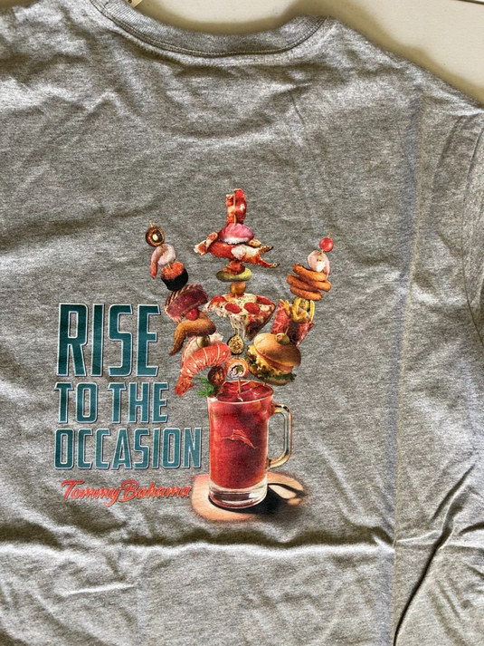Translation missing: en.Tommy Bahama Men's Rise to the the Occasion T-Shirt in Grey Heather-Size Small