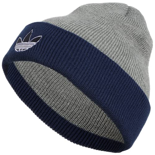 Translation missing: en.adidas Originals Unisex Sunday Cuff Beanie, Heather Grey Night Indigo Black, O/S