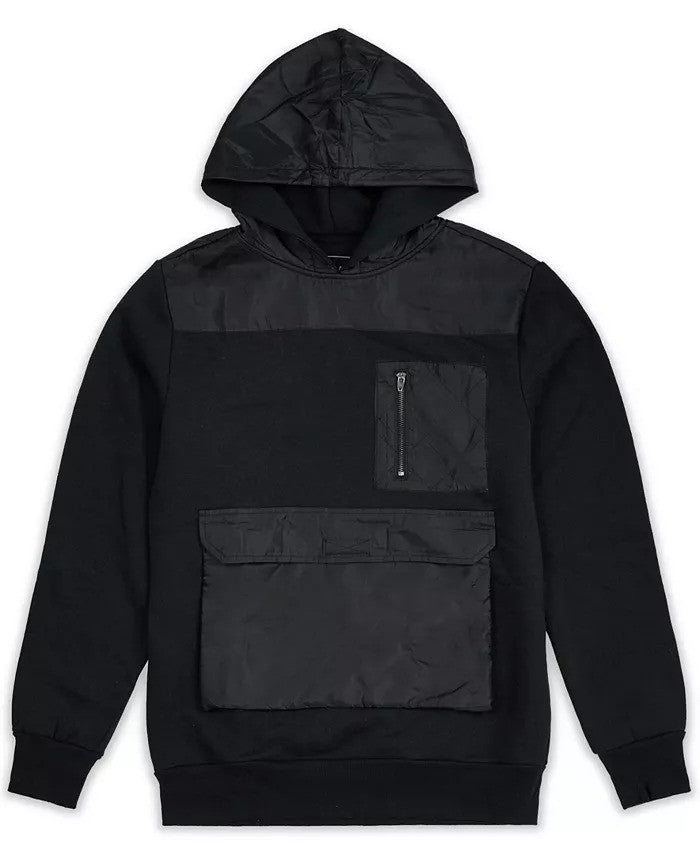 Translation missing: en.Reason Brand Men's Wheaties Cargo Hoodie Regular Fit in Black-Large
