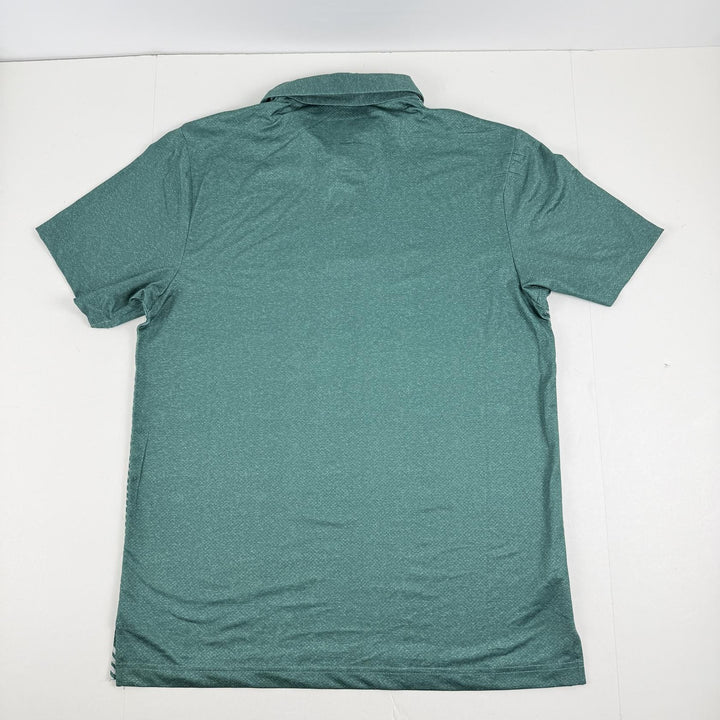 Translation missing: en.PGA Tour Short Sleeve Heathered Argyle Golf Polo Shirt - Storm Green -Medium