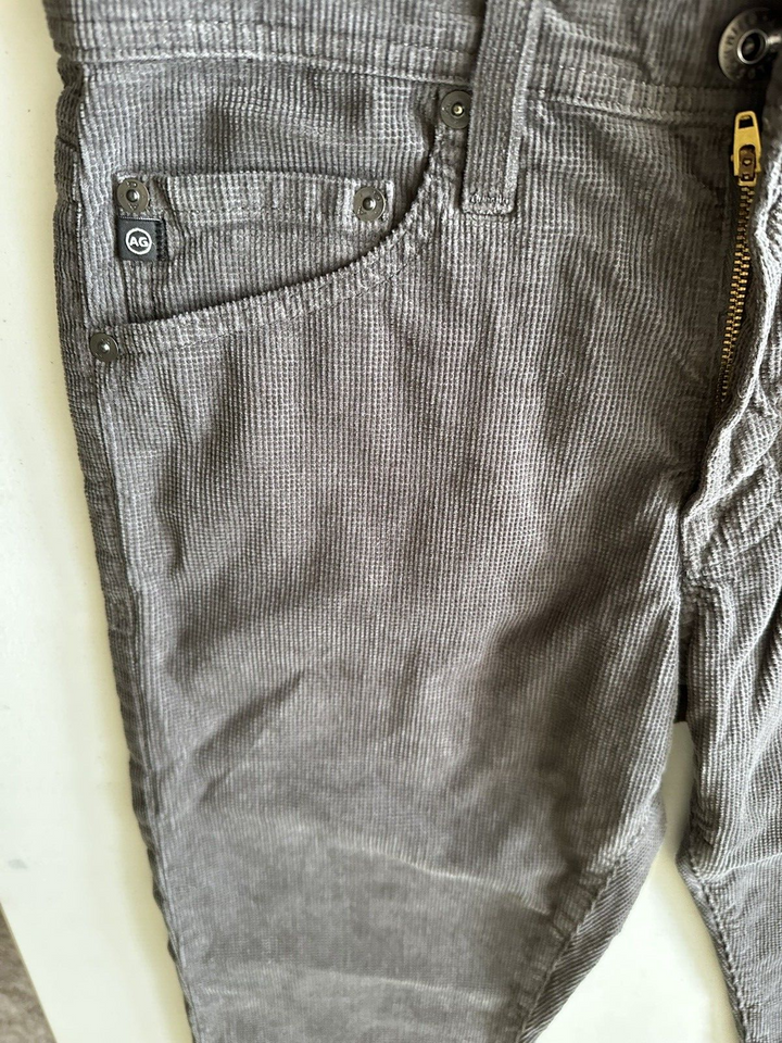 Translation missing: en.AG Tellis Men's Modern Slim Fit Corduroy Jeans in Dark Rock Grey-28/34