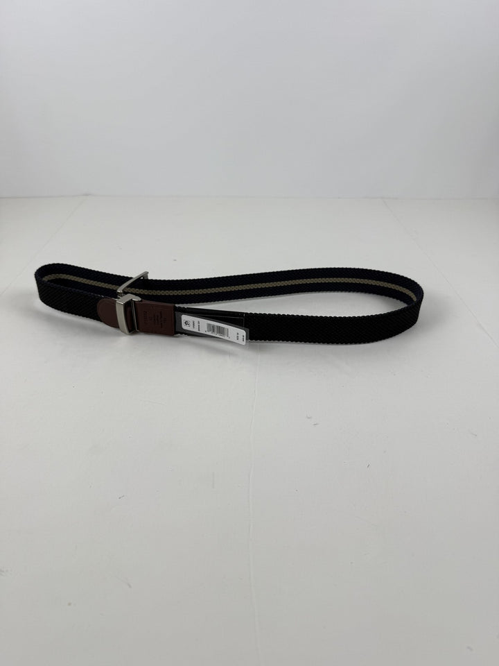 Translation missing: en.Perry Ellis Portfolio Men's Woven Webbed  Reversible Belt Black Blue-Size 38