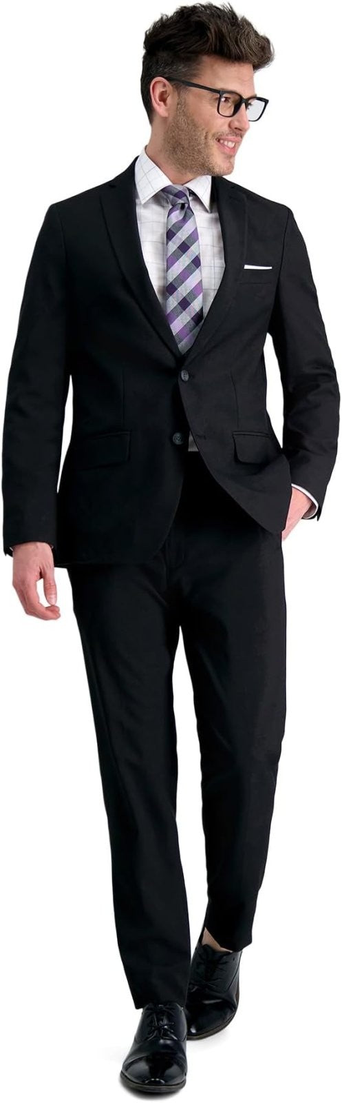 Translation missing: en.Haggar Men's Smart Wash Classic Fit Suit Separates Jackets Black-42S