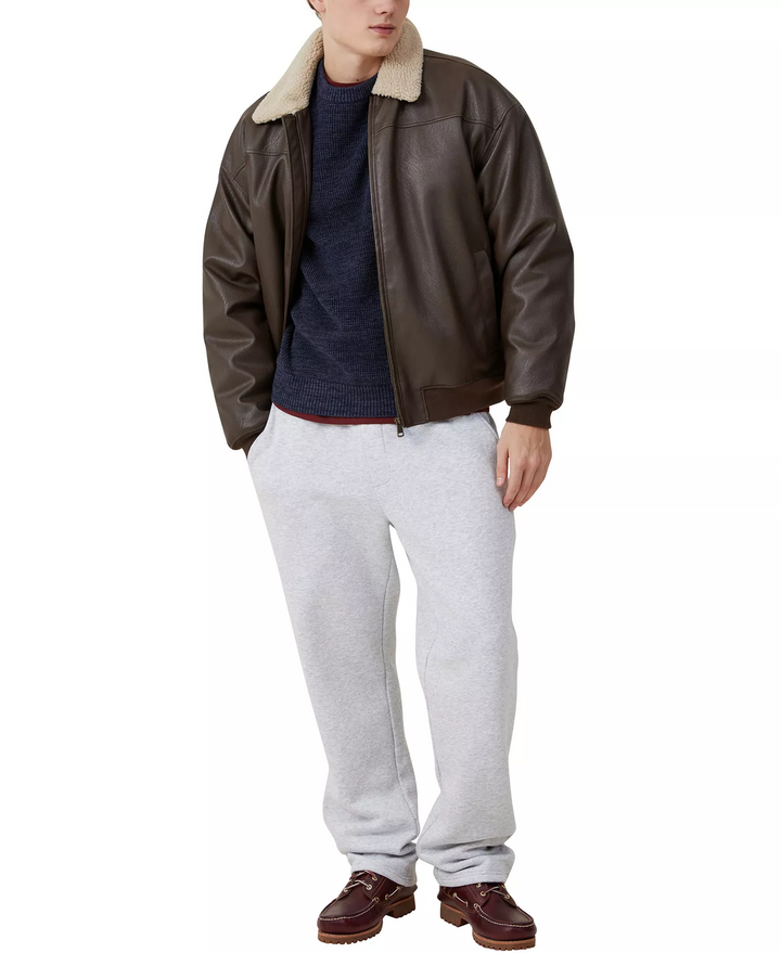 Translation missing: en.Cotton On Men's Relaxed Track Pants Size Large Gray Marle Elastic Waist Pockets