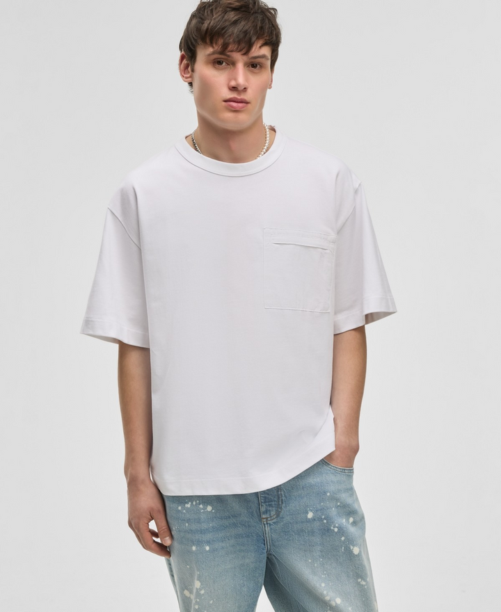 Translation missing: en.Mode of One Men's Short-Sleeve Relaxed-Fit Mixed Media T-Shirt Bright White-2XL