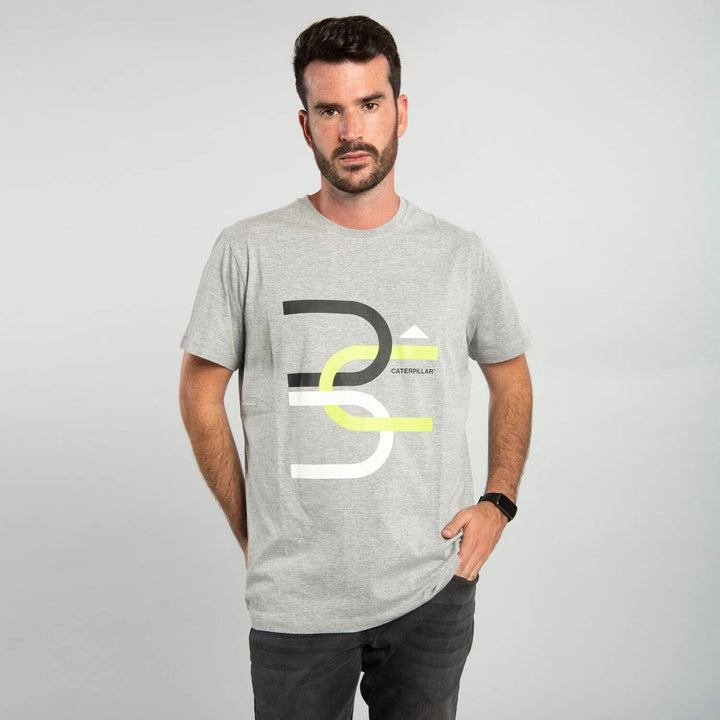 Translation missing: en.Caterpillar Men's Cotton Blend Connect Connected Tee Heather Grey-Small