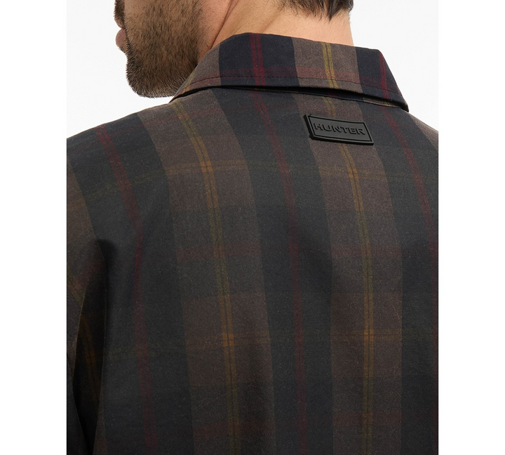 Translation missing: en.Hunter Men's Foster Wax Trucker Jacket Size Large Brown Plaid Cotton Water Repel