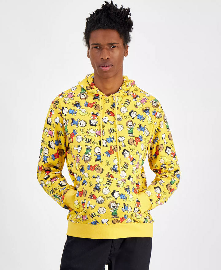 Translation missing: en.Hybrid Mens Peanuts Charlie Brown &amp; Friends Regular-Fit Fleece Hoodie Gold-Large