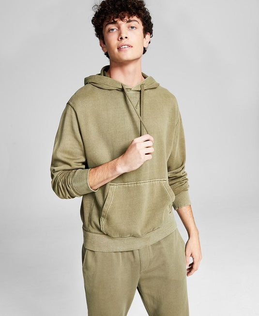 Translation missing: en.And Now This Mens Fleece Hoodie with Kangaroo Pockets Olive-Medium