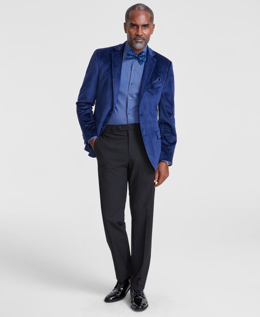 Translation missing: en.Alfani Men's Slim-Fit Solid Velvet Sport Coat in Navy-36R