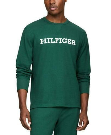 Translation missing: en.Tommy Hilfiger Pajama Shirt Spruce Size XL Men's Thermal Logo Long-Sleeve