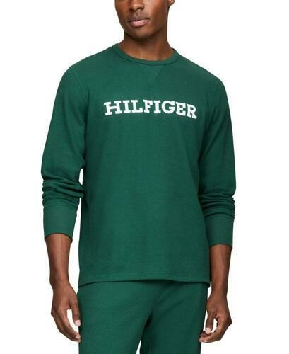 Translation missing: en.Tommy Hilfiger Pajama Shirt Spruce Size XL Men's Thermal Logo Long-Sleeve
