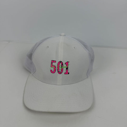 Translation missing: en.Levi's Men's 501 Logo Twill Mesh Adjustable Trucker Hat White-One Size