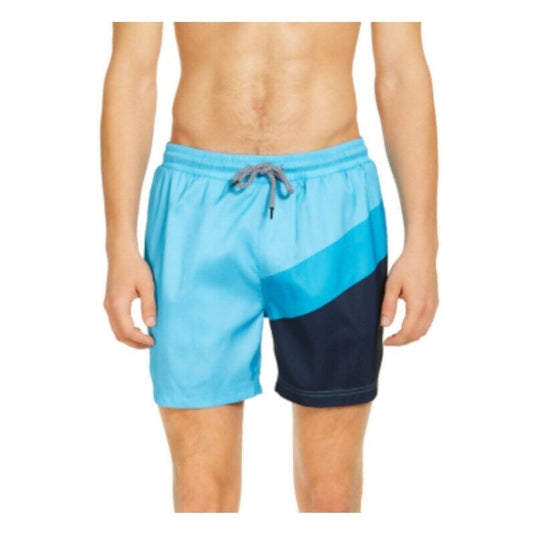 Translation missing: en.International Concepts Men's Splice Colorblock 5" Swim Trunks Crystal Seas-XL