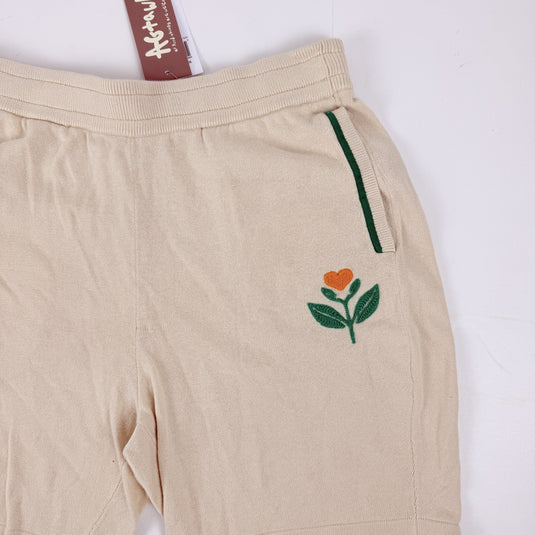 Translation missing: en.All Good Things Are Welcome Here French Terry Cotton Tennis Shorts Cream-Medium