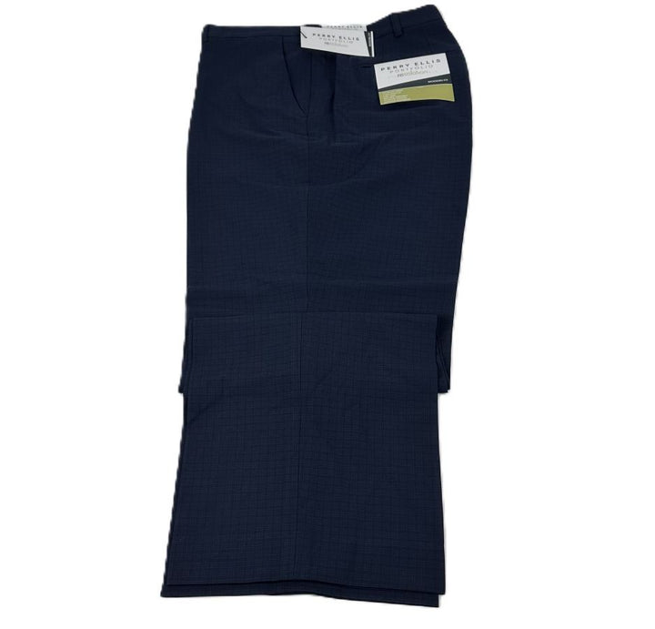 Translation missing: en.Perry Ellis Portfolio Men's Modern-Fit Stretch Resolution Dress Pants Navy-40/30