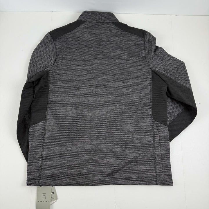 Translation missing: en.PGA Tour Golf Sweater Caviar Hthr Size Small Two-Tone Space-Dyed Quarter-Zip
