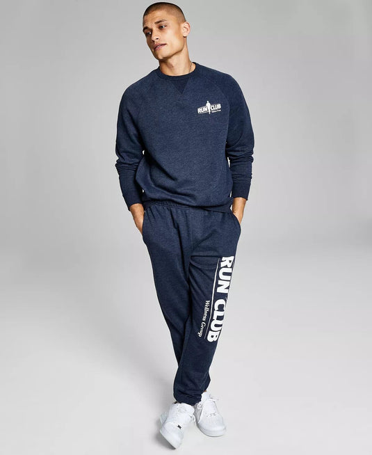 Translation missing: en.And Now This Men's Run Club Fleece Sweatshirt in Blue-Large