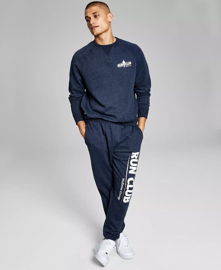 Translation missing: en.And Now This Men's Run Club Fleece Sweatshirt in Blue-Large