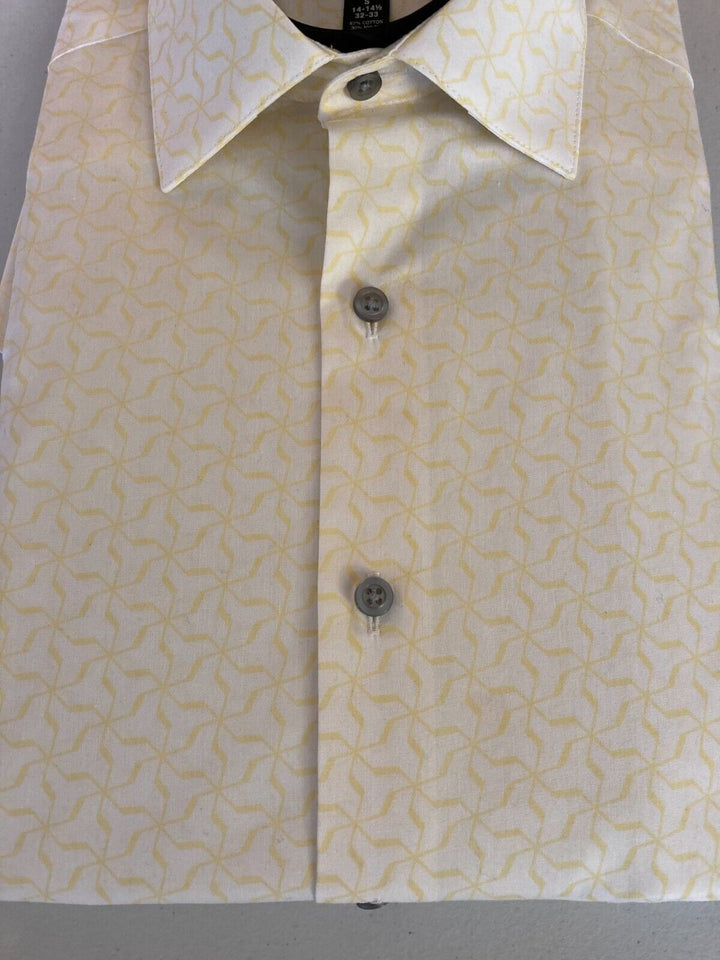 Translation missing: en.Alfani Men's Slim Fit 2-Way Stretch Performance Dress Shirt in Yellow-14-14.5 32