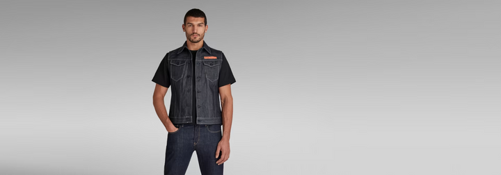 Translation missing: en.G-Star Raw Men's Slim Fit  Arc Artwork Jacket in Raw Denim-Size XL