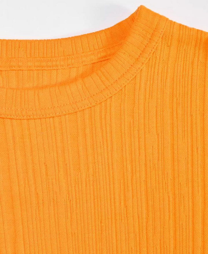 Translation missing: en.Mode of One Men's Short-Sleeve Relaxed-Fit Crinkle T-Shirt Orange-Large