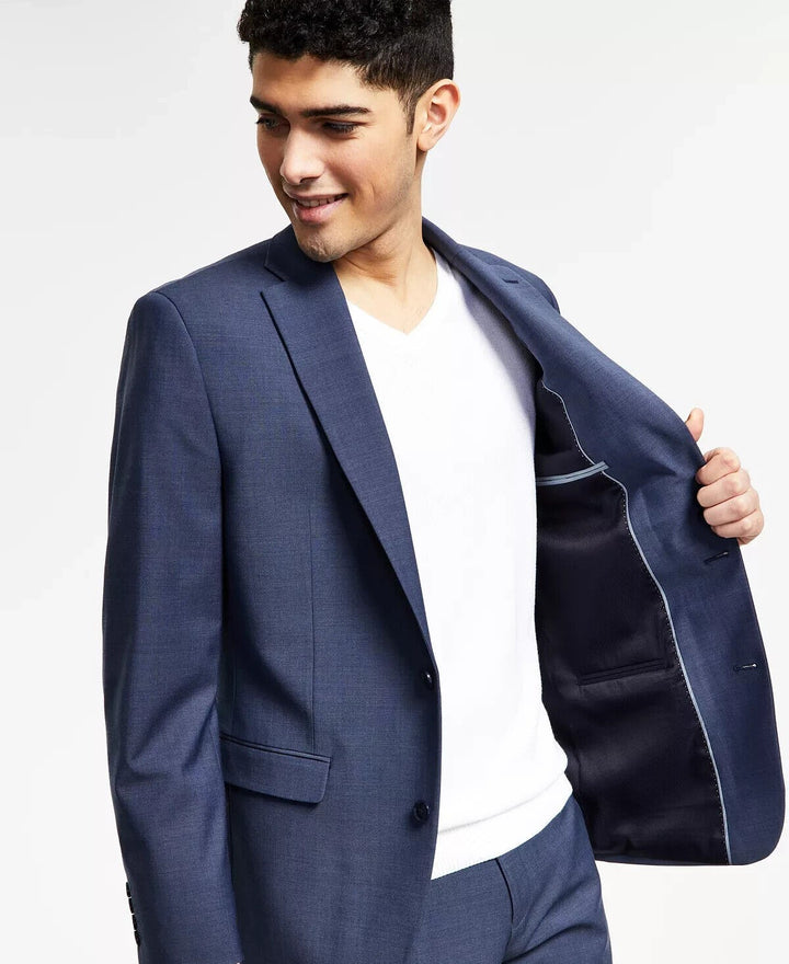 Translation missing: en.Bar III Men's Slim-Fit Wool Blend Solid Suit Jacket Only in Blue-46L
