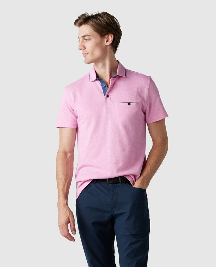 Translation missing: en.Rodd &amp; Gunn Men's Bolton Stream Sports Fit Cotton/Linen Polo in Quartz-Medium