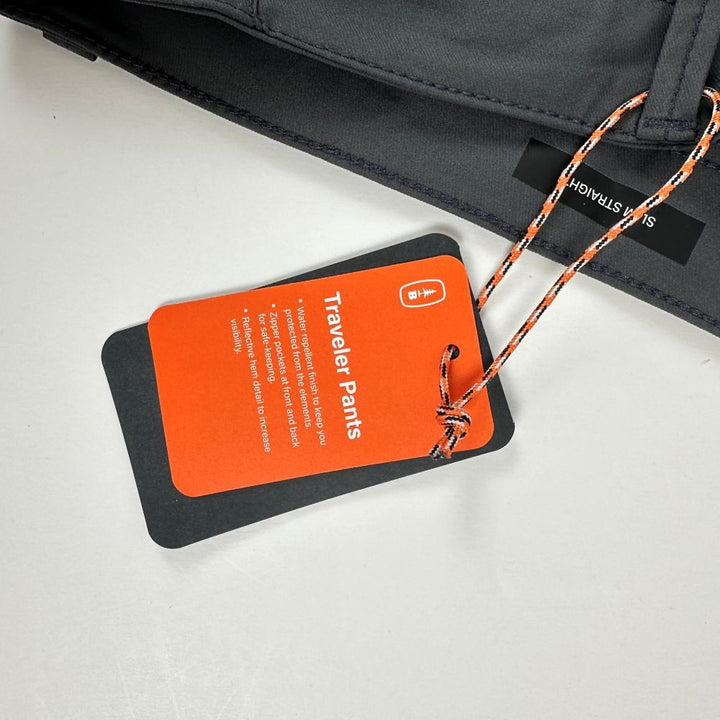 Translation missing: en.Bass Outdoor Men's Slim Straight-Fit Traveler Pants - Asphalt Gray-42x30.5 New