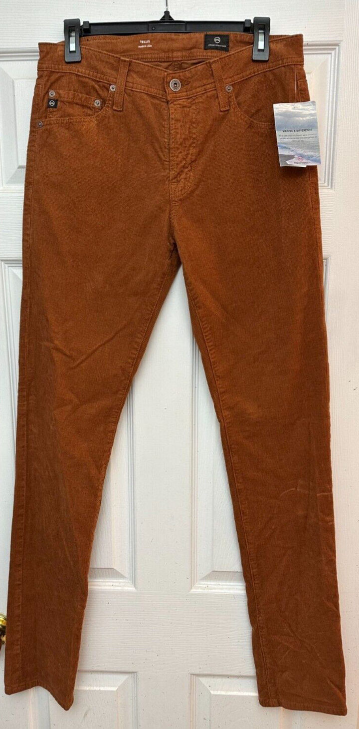 Translation missing: en.AG Tellis Men's Modern Slim Fit Corduroy Jeans in Clay Stone-31/34