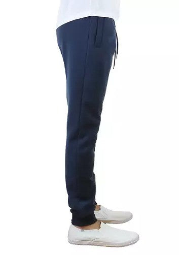 Translation missing: en.Galaxy By Harvic Men's Fleece Slim Fit Jogger Pants in Navy-Small