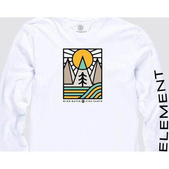 Translation missing: en.Element Men's Logel Long Sleeve T-Shirt in Optic White-Large