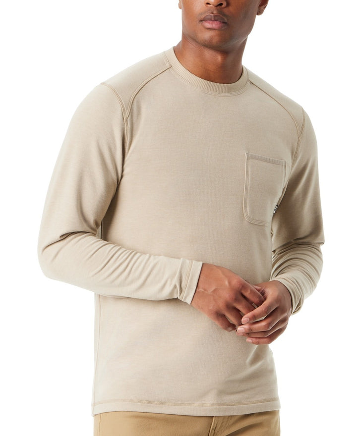 Translation missing: en.Bass Outdoor T-Shirt Men's Size XL Trench Coat Tan Long-Sleeve Ribbed Pocket