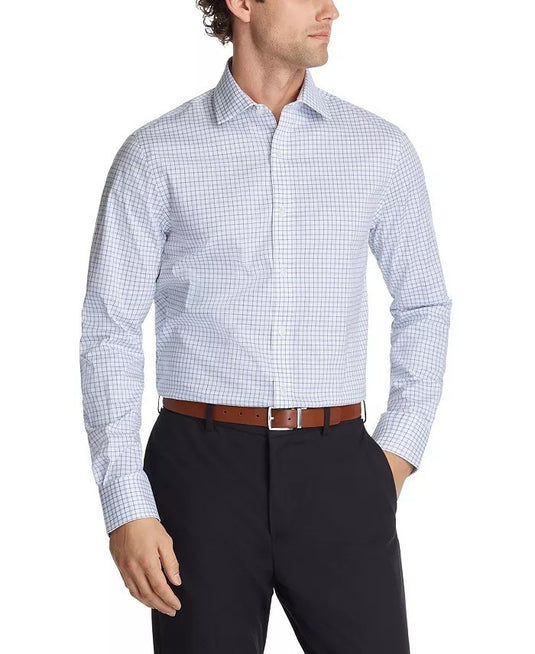 Translation missing: en.Tommy Hilfiger Men's Th Flex Regular-Fit Stretch Dress Shirt Blue-14.5 32/33
