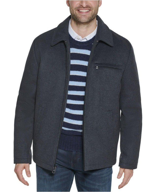 Translation missing: en.Calvin Klein Men's Wool Blend Hipster Jacket in Charcoal Grey-Small
