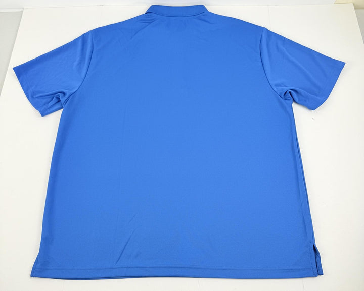 Translation missing: en.PGA TOUR Big and Tall Airflux Solid Mesh Short Sleeve Golf Polo Shirt Blue-2X