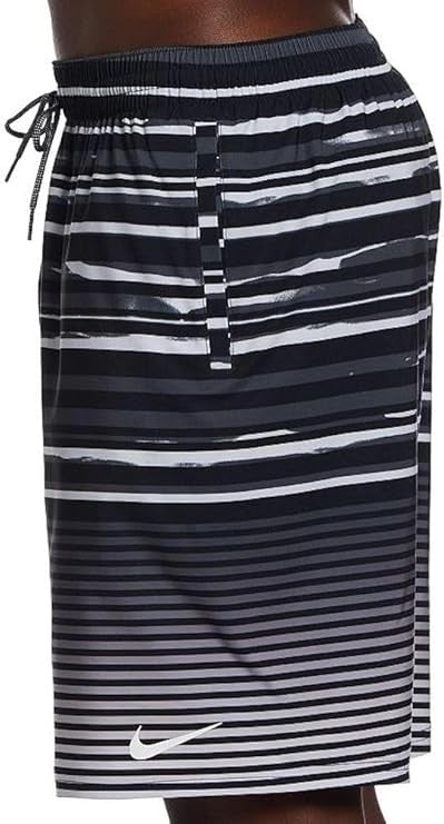 Translation missing: en.Nike Men's Stripe Breaker 9" Volley Shorts In Black-Size Small