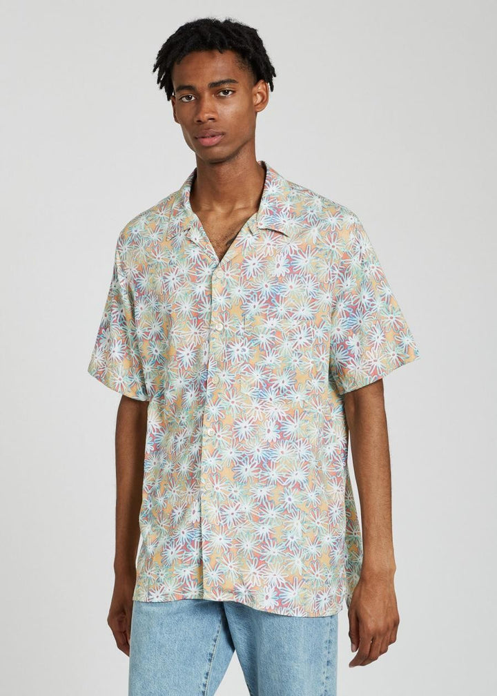 Translation missing: en.Ps Paul Men's Smith Floral Print Regular Fit Camp Shirt Multicolor-Size Large
